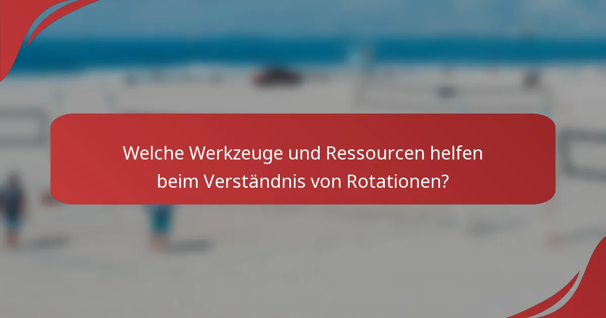 Welche Werkzeuge und Ressourcen helfen beim Verständnis von Rotationen?